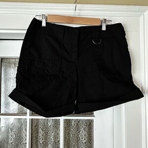 Kenneth Cole cotton black cargo shorts.  Size 6